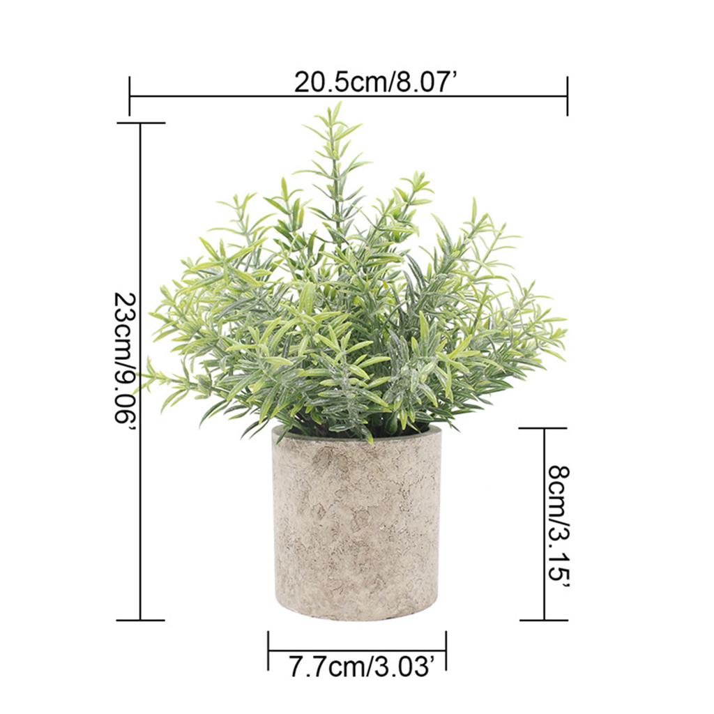 3pcs Potted Artificial Plant Fake Green Grass Leaves Artificial Simulation Plants Sets for Home