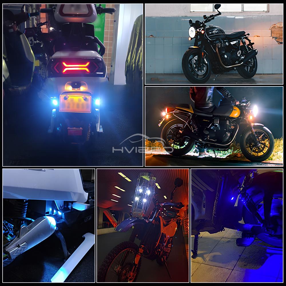 2x 18mm Adlerauge Spiegelblinker Tagfahrlicht Auto Motorrad LED-Birne Blinker Rückfahrlicht Bremslicht Kofferraumlicht Tageslicht Wasserdicht