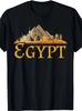 Egyptian Pyramids Graphic T-Shirt - Crew Neck Casual Tee with Sphinx Sizes S-5XL