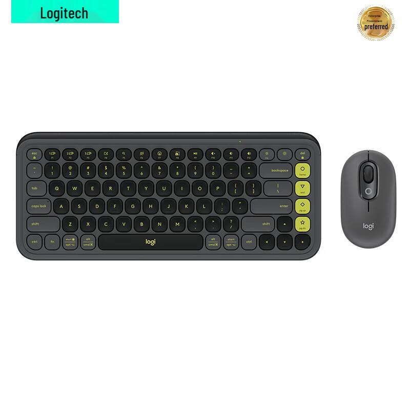 Logitech POP ICON COMBO Dual-Mode Wireless Keyboard Mouse Set