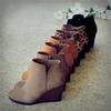 Stivaletti da Donna alla Caviglia con Plateau Autunno Inverno Scarpe Stampa Leopardo Stivali Moda Donna