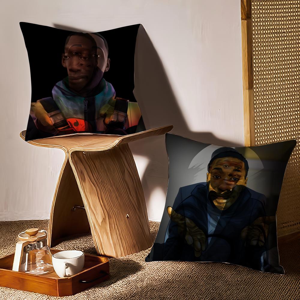 Creative Funny Helpless Expressions K-Khaby Lame Pillow Case Sofa Living Room Bedroom Headboard Backrest Cushion Square Cushion