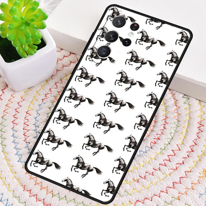 Horse animal painting Silicone Phone Case For Samsung Galaxy note 10 pro S26 S25 S24 S23 S22 S21 Plus S25Ultra Capa Cover