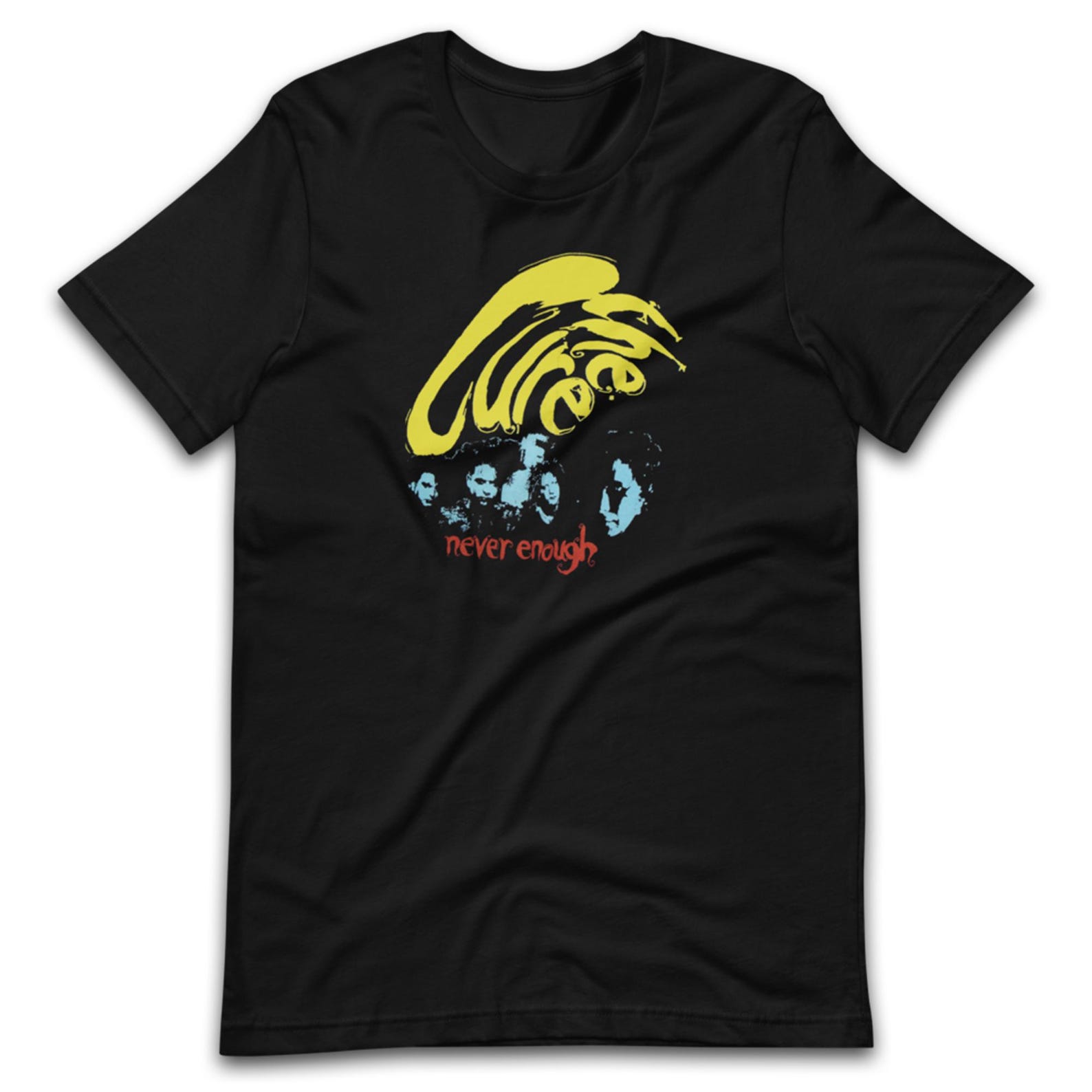 The Cure T shirt: Never Enough, Rare Vintage Goth Band Tee L
