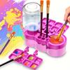 Upgrade-Pinselreiniger mit Ablassknopf Wasserzirkulation Pinselreinigungsmaschine Reinigeimer Kinder Kinder Kunstwerkzeuge