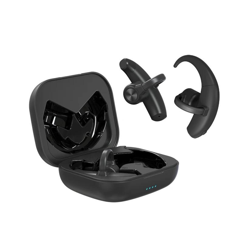 

Real Bone Conduction Wireless TWS Earbuds Bluetooth Headphones Open Ear Earcuffs Sports Running Headset For Blindman чорний