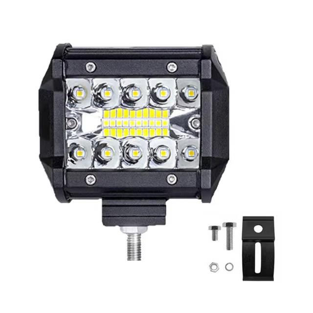 1 pc Super Bright 3000K Yellow 6000K White 12V 24V Offroad Spot Flood Combo Work Light LED Light Bar for Car SUV