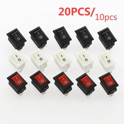 20Pcs/10Pcs  Push Button Switch  SPST 2Pin 3A 250V KCD11 Snap-in On/Off Rocker Switch 10x15mm