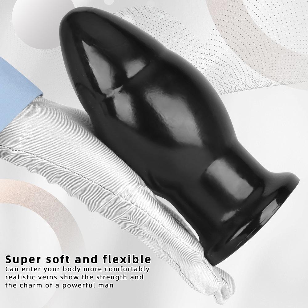 PVC Black Butt Plugs Anal Dildo Masturbator Penis Fisting Sex Toys 18+ BDSM
