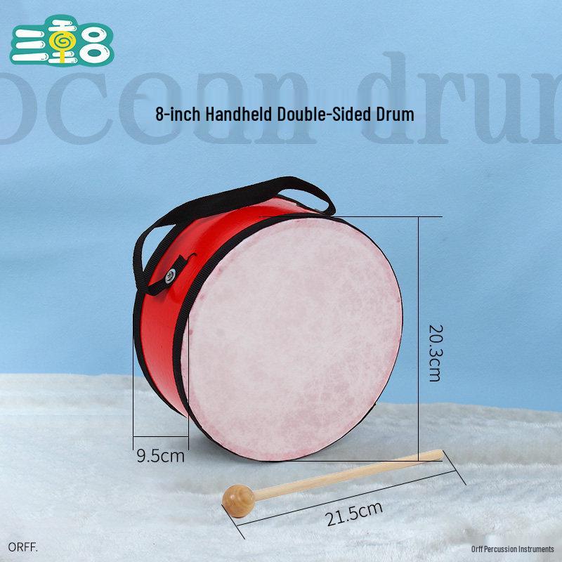 Xinjiang Dance Double-Sided Hand Drum: Kindergarten Orff Instrument Sheepskin Tambourine