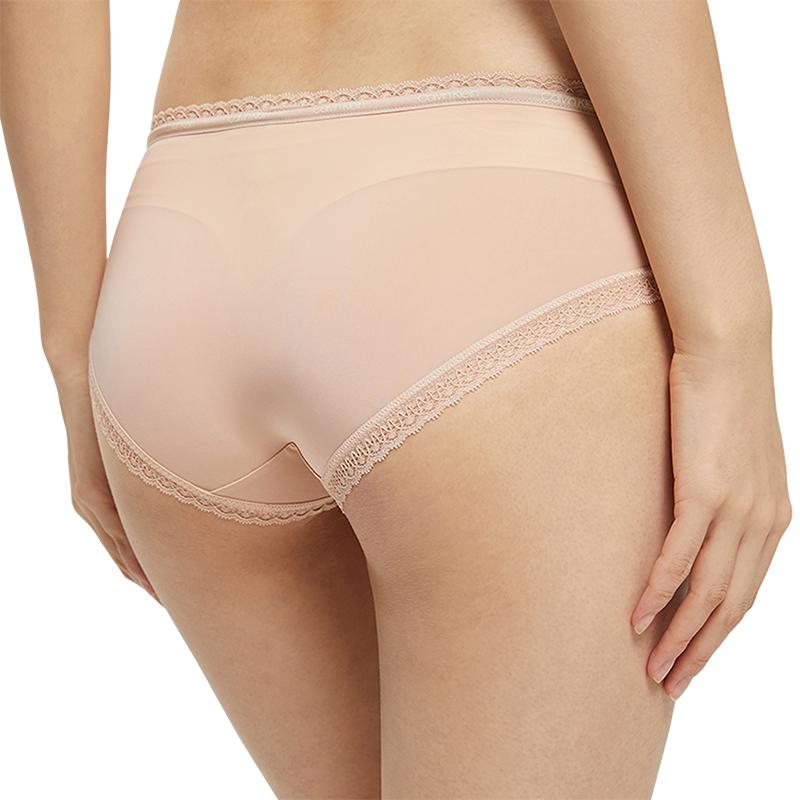 Calvin Klein Sexy Lace Trim Breathable Hipster Briefs Women underwear Almond QD3767-7NS