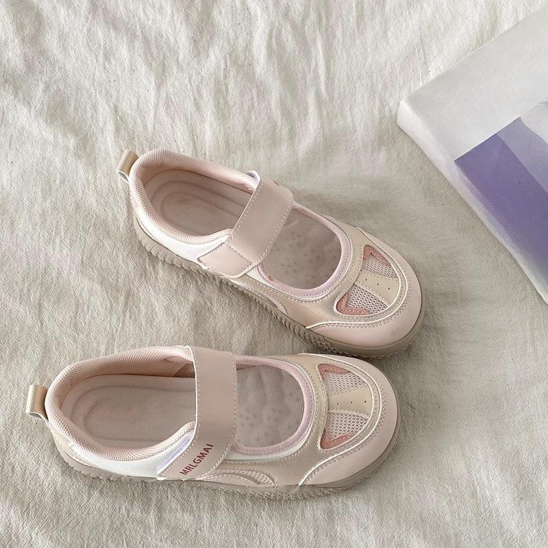 Neue Damen Klettverschluss Freizeit Board Schuhe und Sandalen mit ausgehöhlter Atmungsaktivität