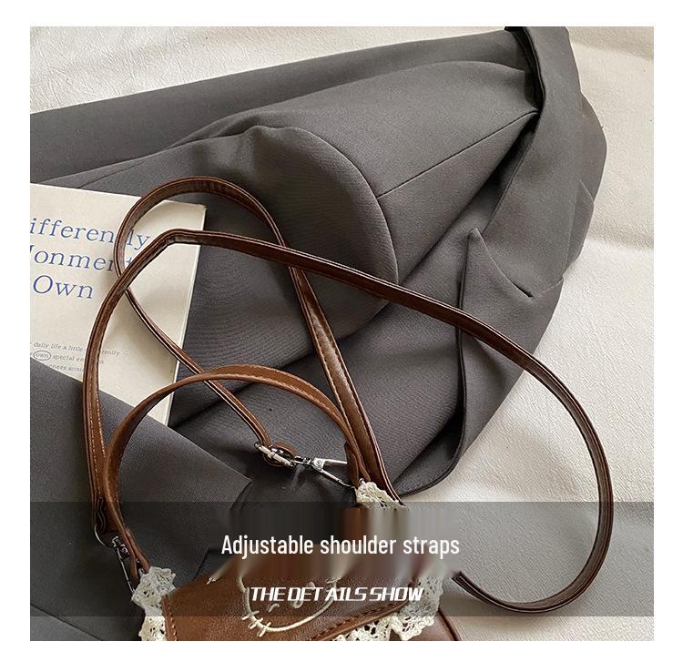 2025 Retro Kitten Girls' Lace Crossbody Bag & Coin Purse: Fashionable Parent-Child Handbag