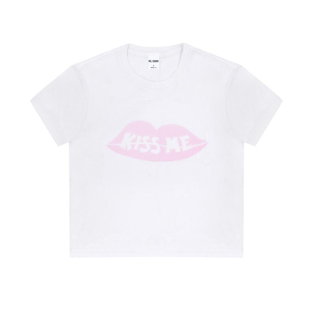 Re Done WoMen Boxy Kiss Me T shirT 50s 024 02wbxT007 024-02WBXT007 (S)