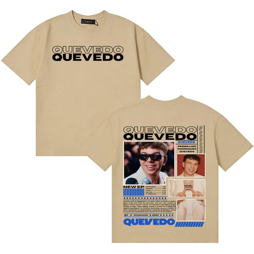 Rapper Quevedo Buenas Noches T Shirts Unisexs Clothing High Quality Tshirt Street Short Sleeve Aesthetic Oversized Y2K Tee Shirts