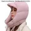Simple Solid Color Padded Pullover Cap Korean Style Windproof Balaclava Hat Harajuku Hooded Puffy Ear Protection Cap Girls