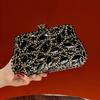 Bolso de Mano con Cuentas Estilo Lujo, Bolso Pequeño de Moda, Bolso de Mano para Mujer con Cuentas, Grabado de Diamantes, Bolso de Noche Sofisticado