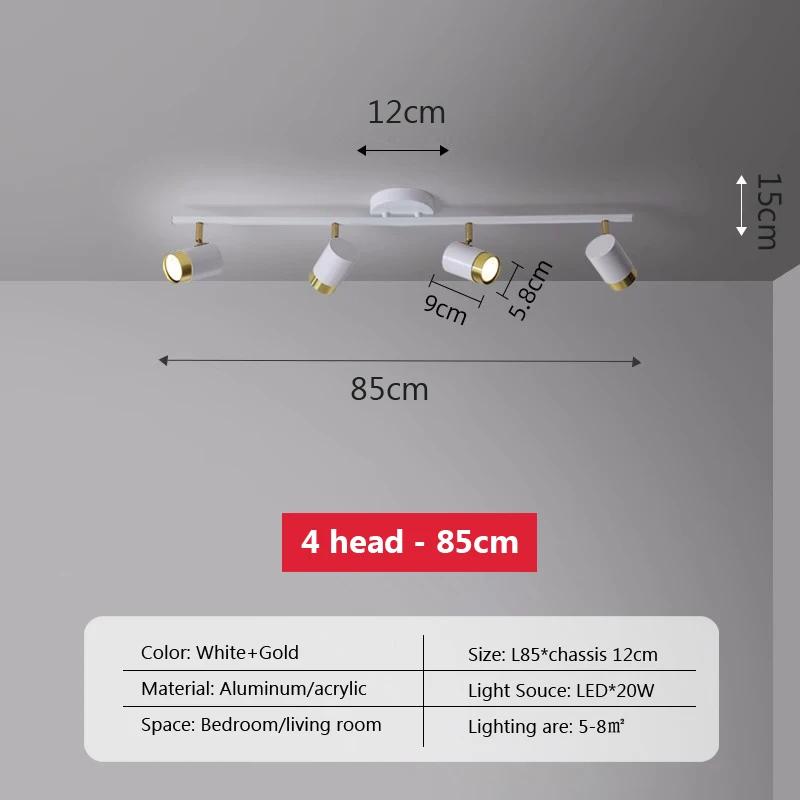Nordic Strip LED Multihead Ceiling Lamp Spotlights For Hall Living Room Bedroom Balcony Corridor Cloakroom Decor Lights Fixtures
