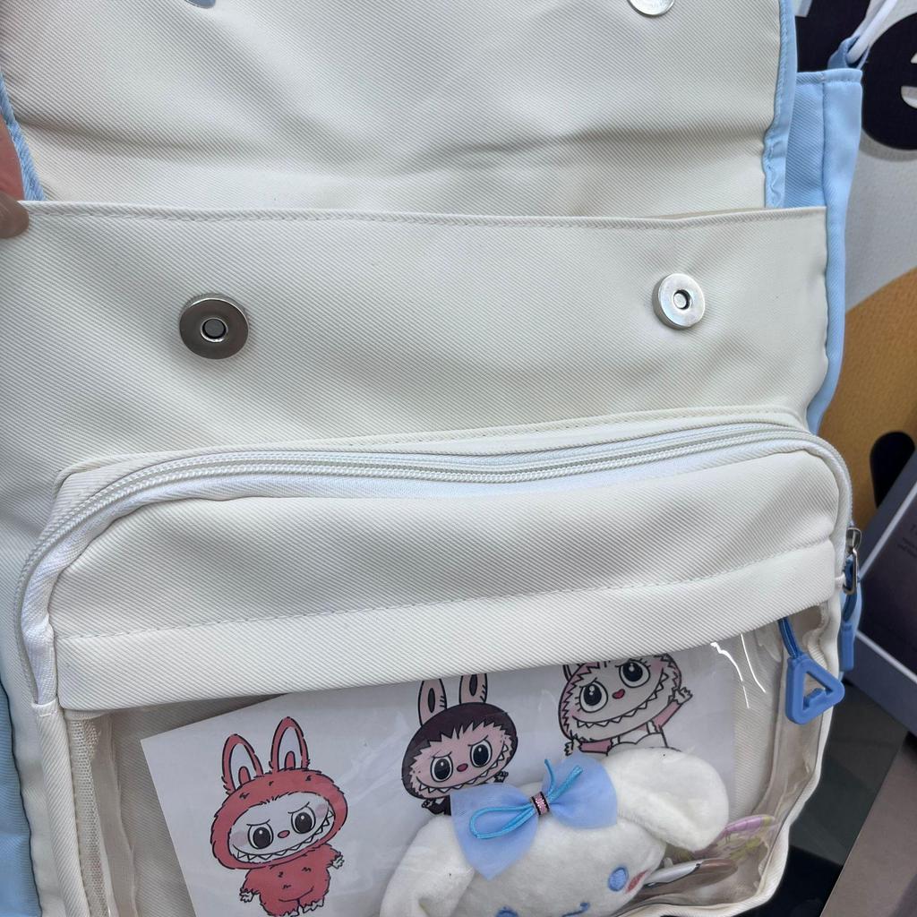 Japanese High School Style Large Capacity Ita Bag – Cute Transparent Anime Doll Shoulder Backpack