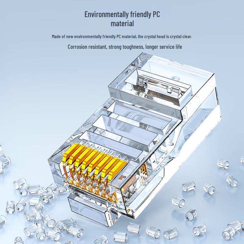 SAMZHE Cat5e Gold-Plated RJ45 Ethernet Connectors