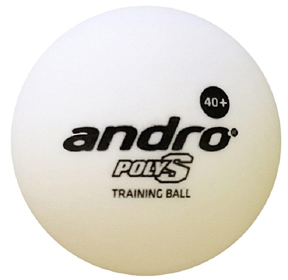 

andro Table Tennis Practice Training Ball Poly S 40mm 162230 (6 dozen) белый