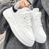 Men White Flat Sneakers  New Trend Leather Breathable Sports Shoes For Men Tenis Shoes Spring Autumn Low-top Board Sneakers