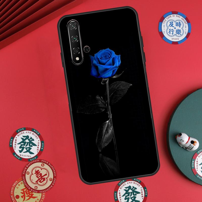 Blaue Rose Kunst für Huawei Nova 11 Pro 9 10 SE Y60 Y70 Y90 Y61 Y91 Y72 Y73 12i 11i 8i P20 P30 P40 Lite Hülle