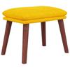 Recliner Chair with Ottoman Mustard Yellow Fabric