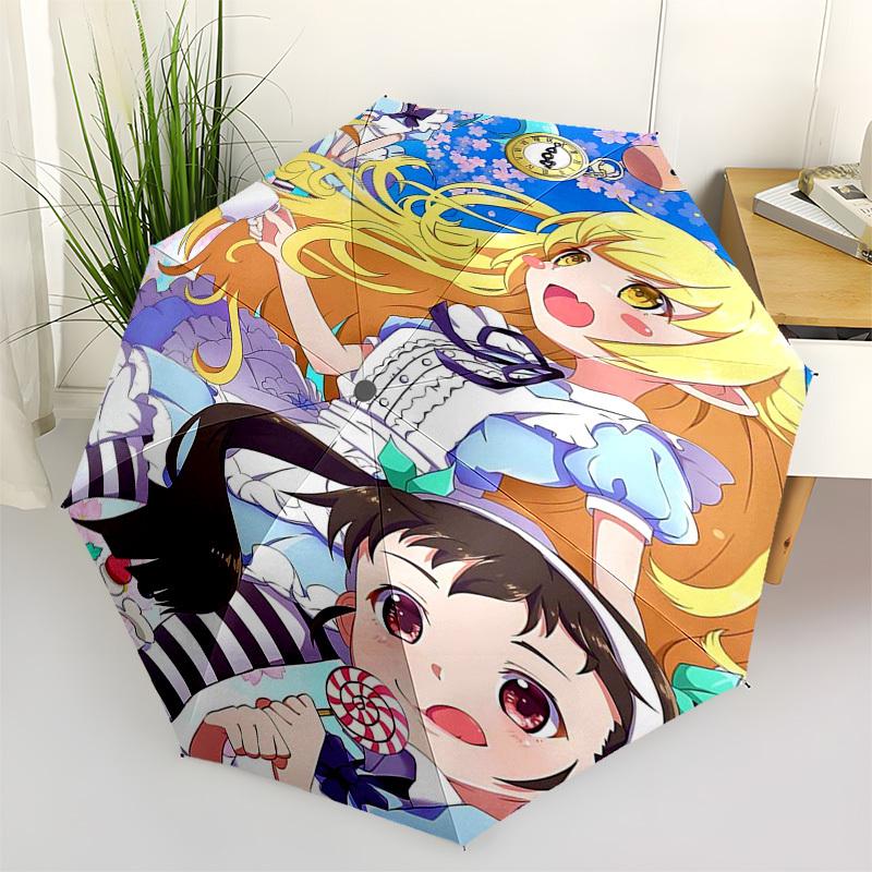 

1pc Alice in Wonderland Outdoor Umbrella - Automatic Opening/Closing, Portable 3-Fold Design with Iron Frame - Perfect Gift for Fans, Travelers,