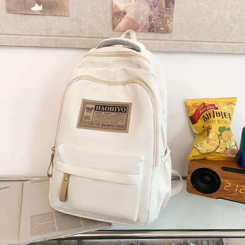 

Korean version casual backpack large capacity schoolbag primary school junior high school student schoolbag fashionable new commuter backpack Single pack белый