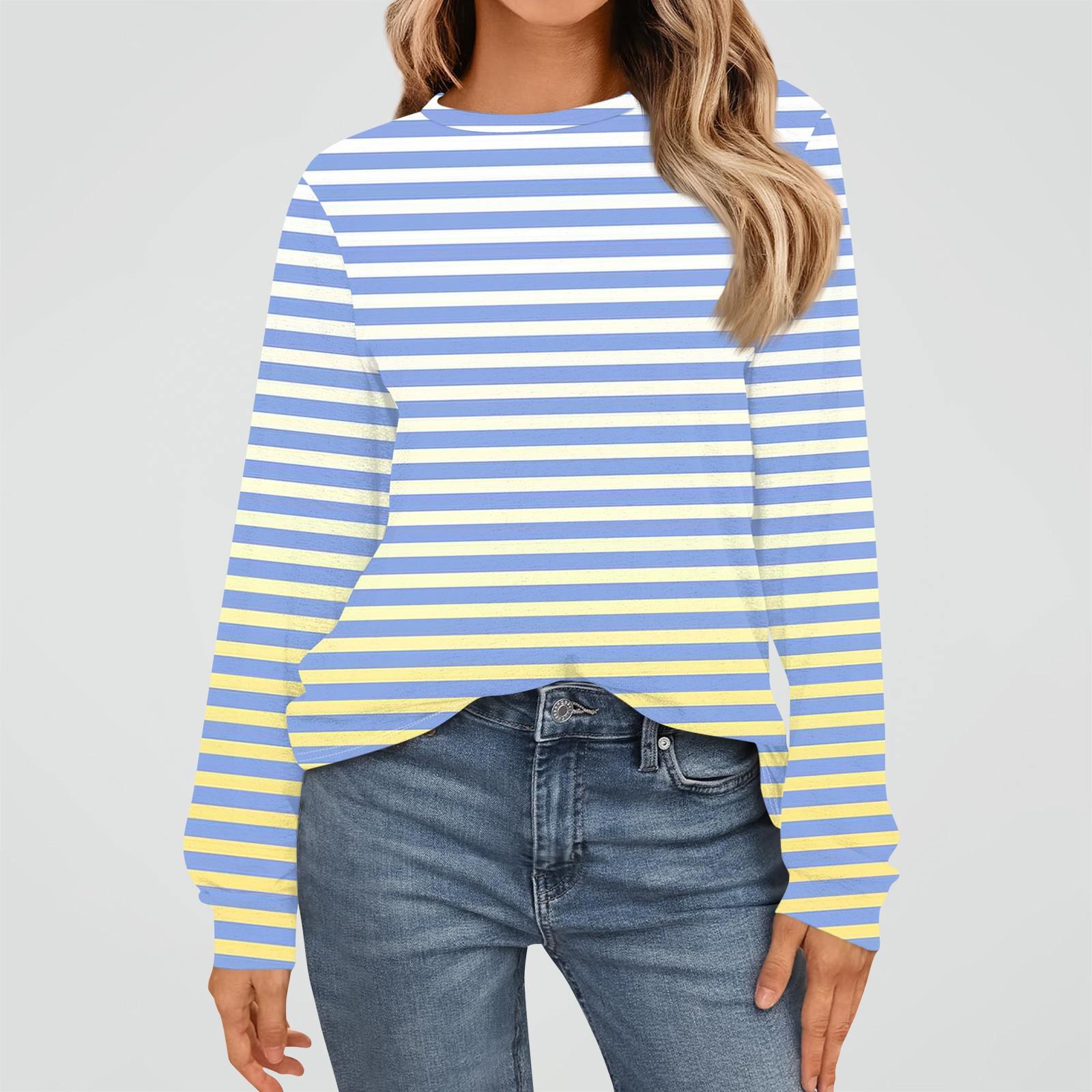 

Женская мода рубашки с длинным рукавом свободные облегающие с круглым вырезом базовые топы повседневные наряды XL жёлтый