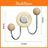 Double Wooden Ball Hook With Suction Cups For Bathroom And Kitchen Door Mounting Heavy Duty Storage Solution