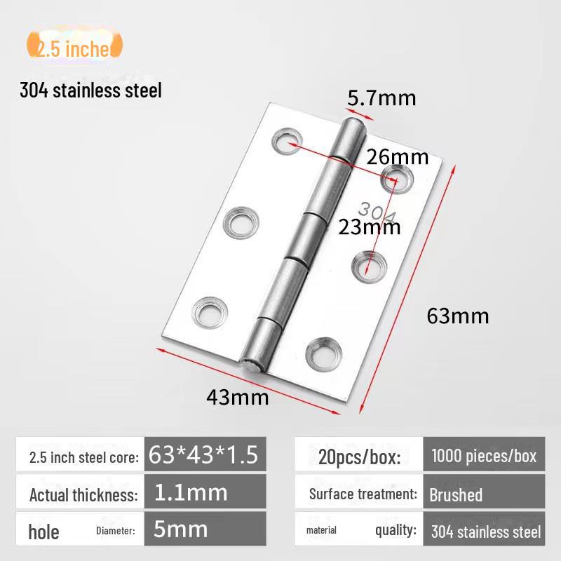 Scharniersatz für Schranktüren und Fenster aus Edelstahl 304
