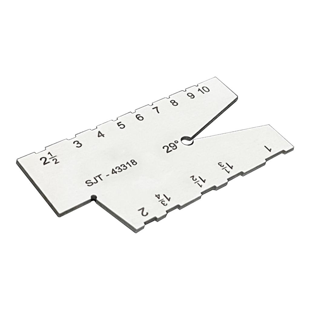 29/30 Degree Thread Gauge Stainless Screw Angle Template Gage Thread Cutting Angle Gauge Grinding Gage Inspection Tool