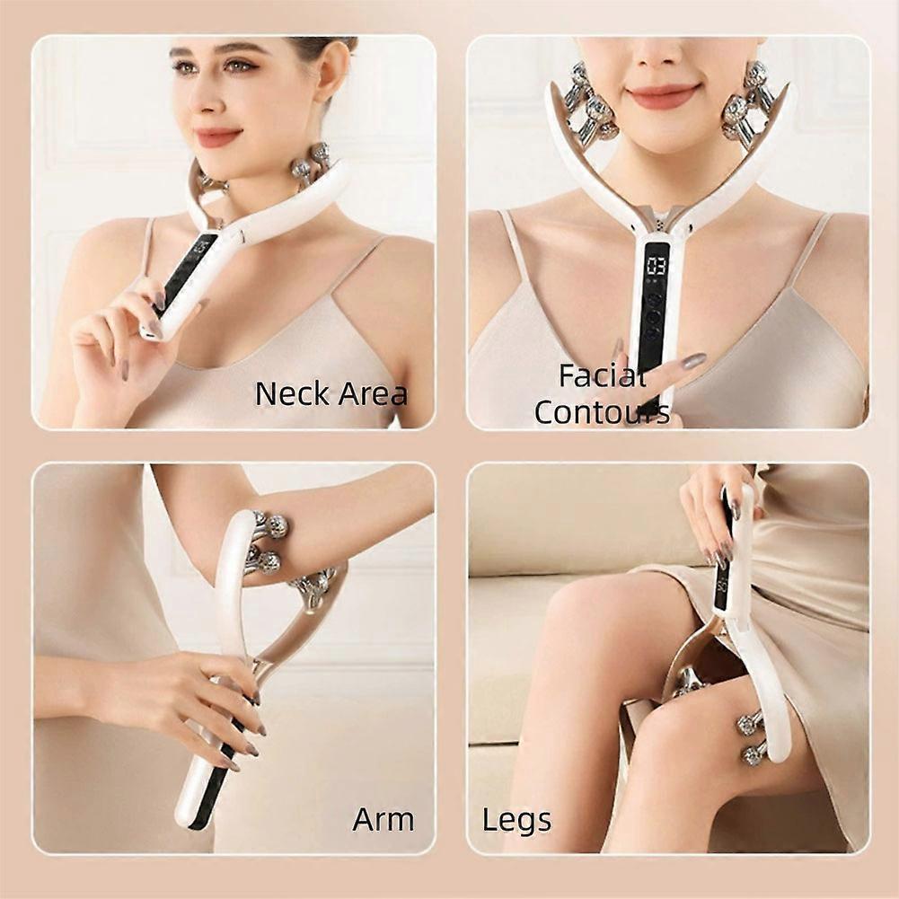 Facial Massager with 3D Roller Led Display With Adjustable Intensitys Levels. Skin Care At Home