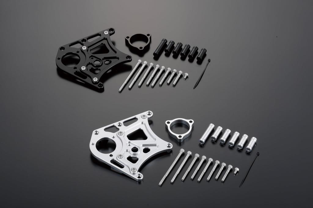 POSH FAITH Motorcycle Sprocket Cover with Clutch Piston Base for ZRX1200DAEG, Black, 072201-06