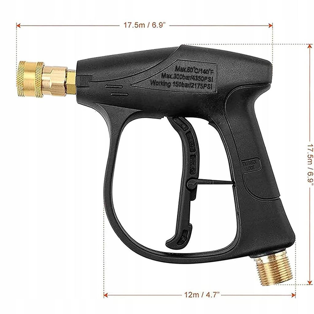 Rosfix Zestaw Do Myjki Ciśnieniowej – Pistolet 4350 PSI 22mm | 5 Dysz Na Szybkozłączkę | Pianownica 1000ml
