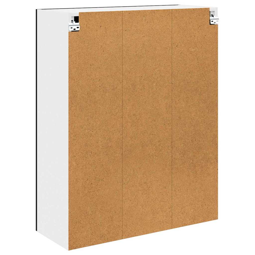 Hanging Cabinet with Storage Black Oak Effect 80 X 31 X 100 Cm