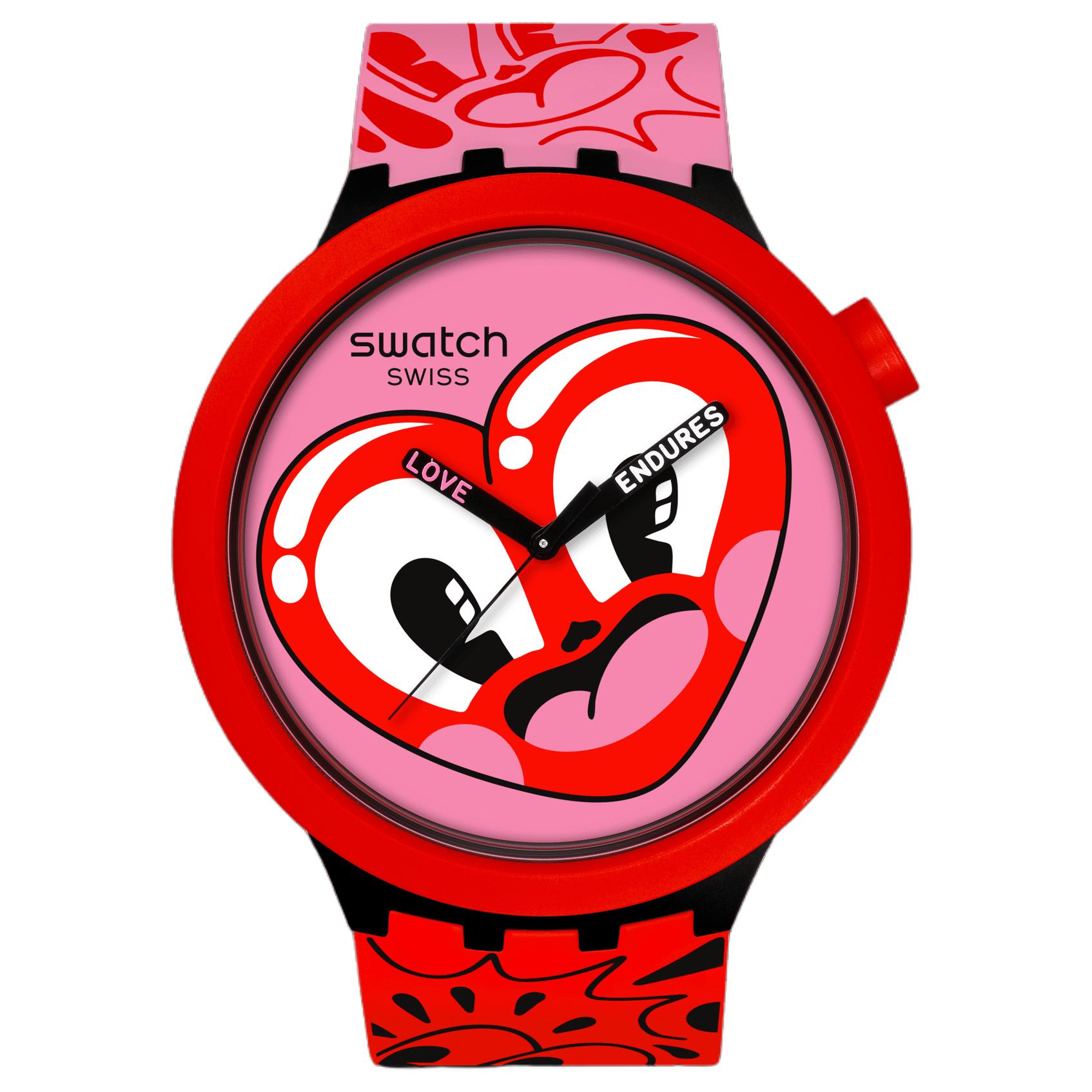 SWATCH Men s Watch SB05Z103 Red Watch Dial