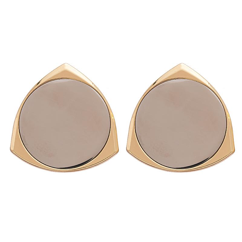 Gold-Plated Geometric Silver Needle Stud Earrings for Women