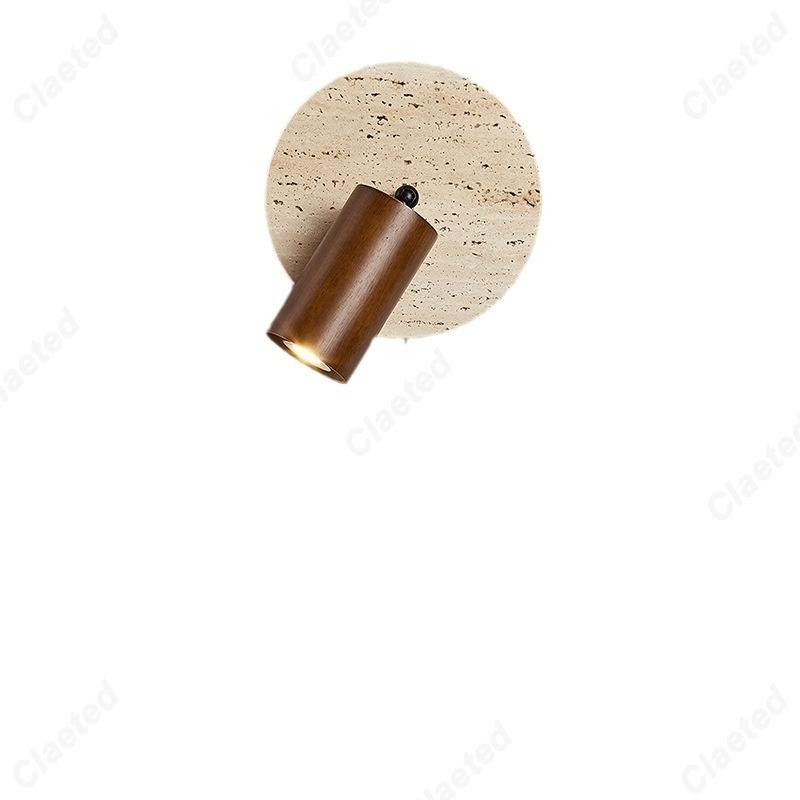 New LED Yellow Cave Stone Wall Lamp with Switch Rotatable Living Room Corridor Study Bedroom Wall Background Light Lighting