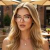 Cross-Border Cat Eye Butterfly Frame Glasses: Fashionable Face-Slimming Plain Lens for Women
