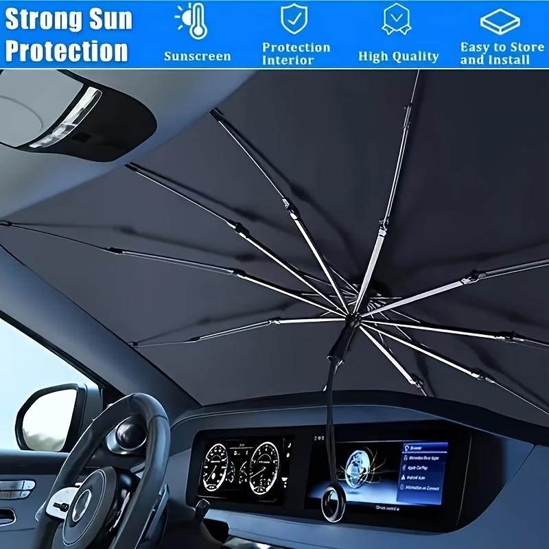 Car Windshield Sunshade - Front Windshield Heat Insulation & UV Protection, Roll-Up Design for Easy Storage - for All Car