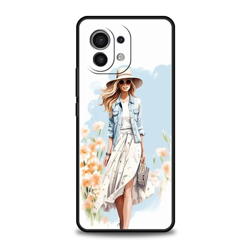 Fashion Girls Phone Case For Xiaomi 15 14 13 12 Lite 14T 13T 12T Pro Poco X7 X6 X5 X4 X3 NFC F7 Ultra F6 Pro Soft Cover