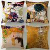 Classic Painter Gustav Klimt Cushion Cover Soft & Easy-Wash Pillow Case – Versatile for Couch, Bed, Travel and Office