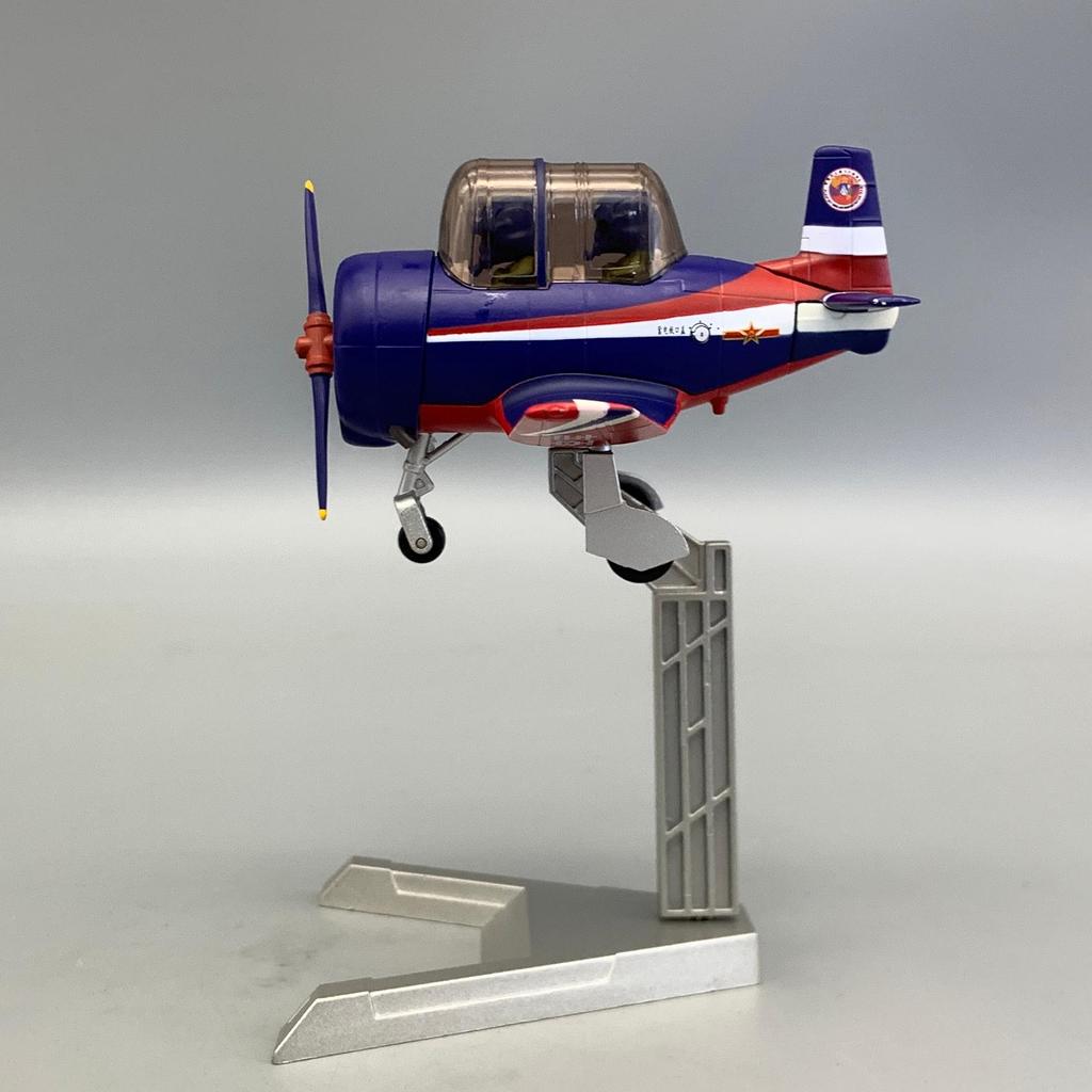 Primary Trainer SIX Airplane Cartoon Q Version Beginner Plane Model Aviation Metal Alloy With Landing Gear Collectible Gift