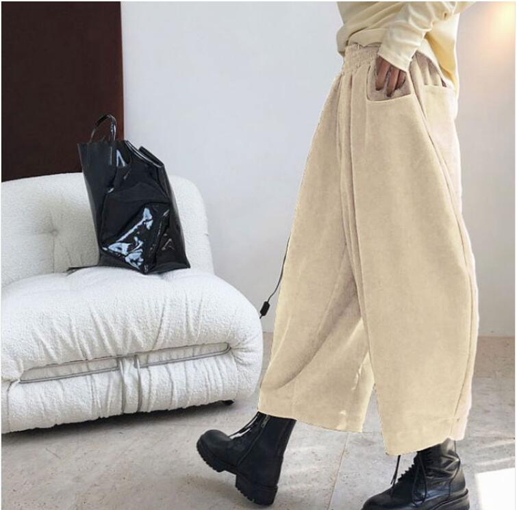 Women's Retro Japanese & Korean Casual Carrot Pants – Versatile Spring/Autumn Wide-Leg Harem Bloomers