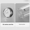 FUGUANG Double-Layer Borosilicate Glass Tea Infuser Cup