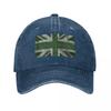 Green Distressed Union Jack Baseball Cap Hats On Offer Sunscreen Unique Hats Western Hat Designer Unisex Womens