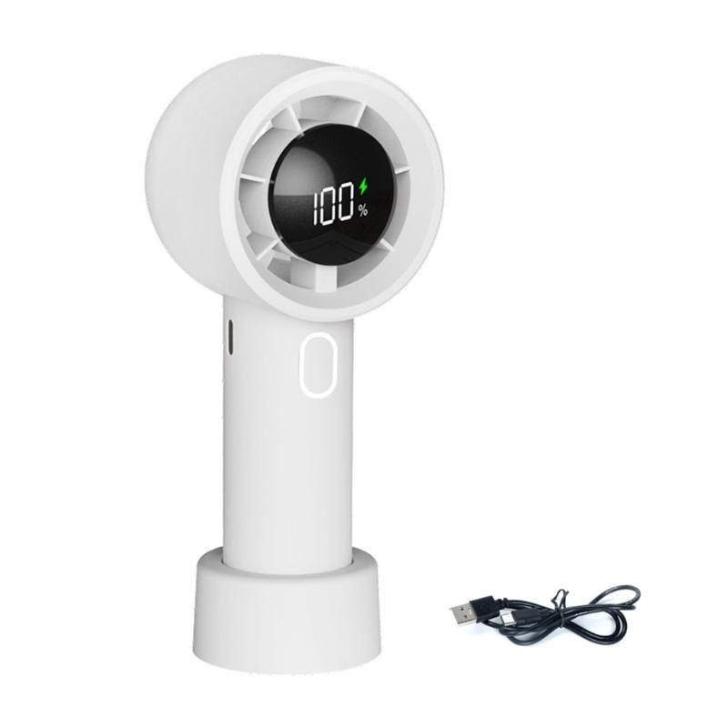 USB Rechargeable Fan 12H Runtime Foldable Light Weight Variable Speed Ideal For Beach Hiking Daily Commute
